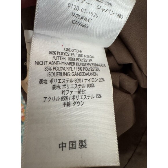 Vtg Eddie Bauer Goose Down Vest with Faux Fur Collar Women's Size Large‎ - Picture 8 of 9